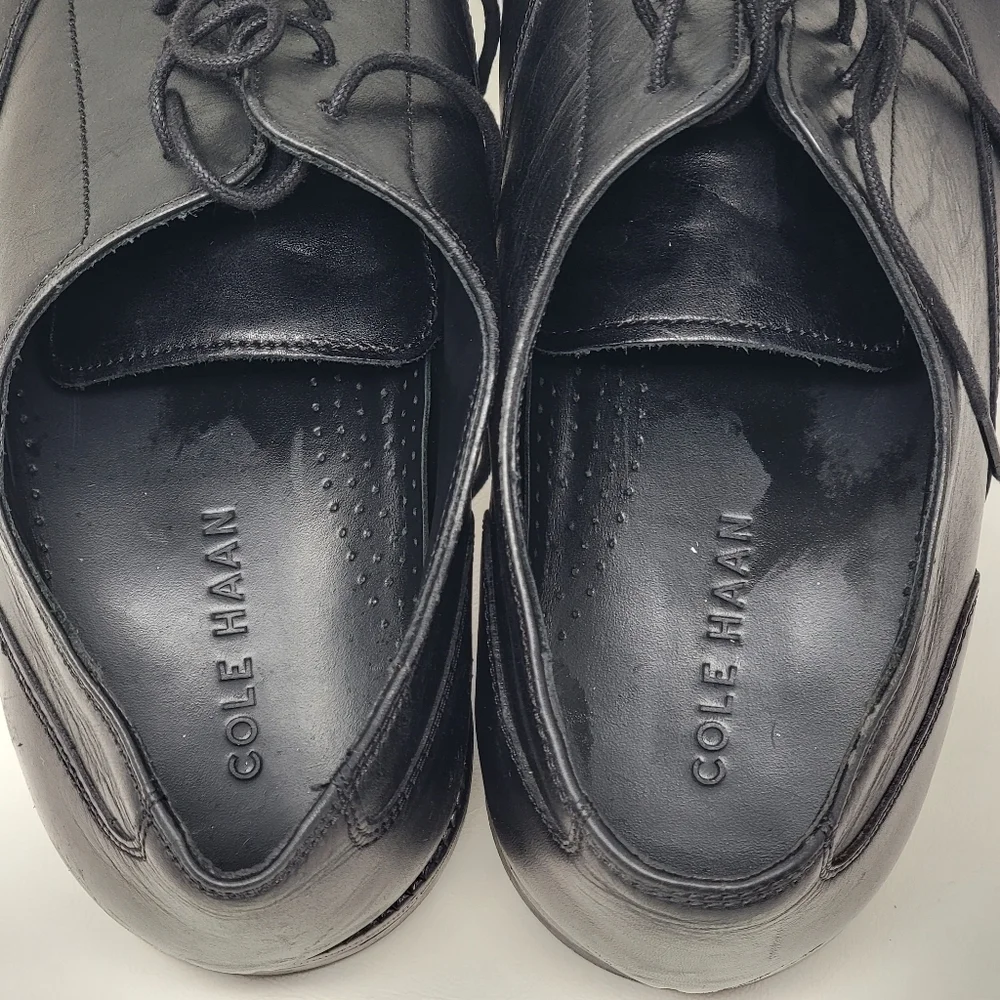 Cole Haan Men's Williams Cap Toe Oxford Black Shoes C12202 Size 11 M Pre-owned